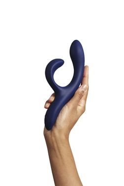 Смарт вибратор-кролик We-Vibe Nova Midnight Blue, эргономичный, регулируемый угол наклона ствола