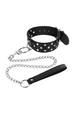 Нашийник з повідцем Fetish Tentation Rivets and Leash