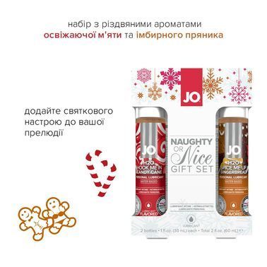 Набір лубрикантів System JO Naughty or Nice Gift Set &ndash; Candy Cane & Gingerbread (2&times;30 мл)