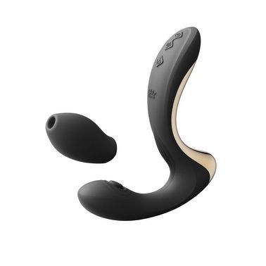 Вібратор-пульсатор з вакуумною насадкою Zalo &ndash; Talis G-Spot PulseWave Vibrator Velvet Purple, Черный