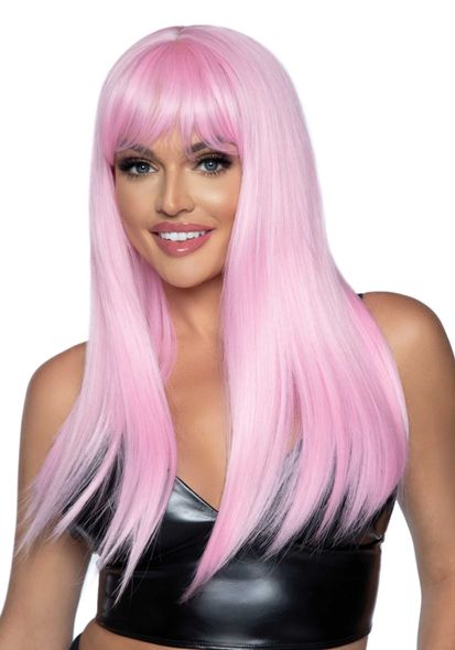 Leg Avenue Long straight bang wig Pink