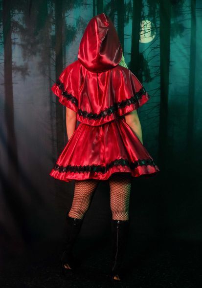Эротический костюм Красной шапочки Leg Avenue Gothic Red Riding Hood S, платье, накидка, L