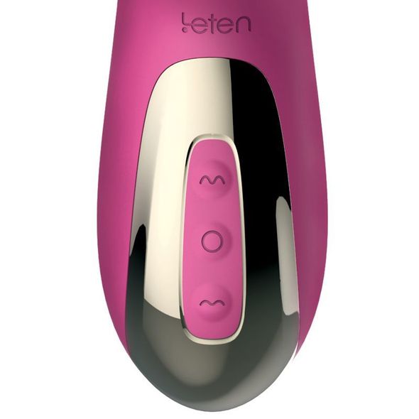 Вибратор-пульсатор Leten Automatical Thrusting Vibrator с подогревом, перезаряжаемый, 10 режимов