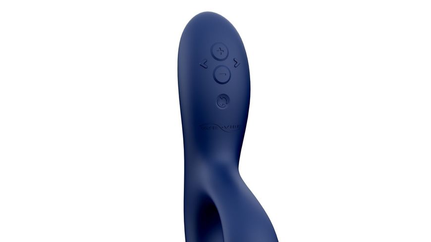 Смарт вибратор-кролик We-Vibe Nova Midnight Blue, эргономичный, регулируемый угол наклона ствола