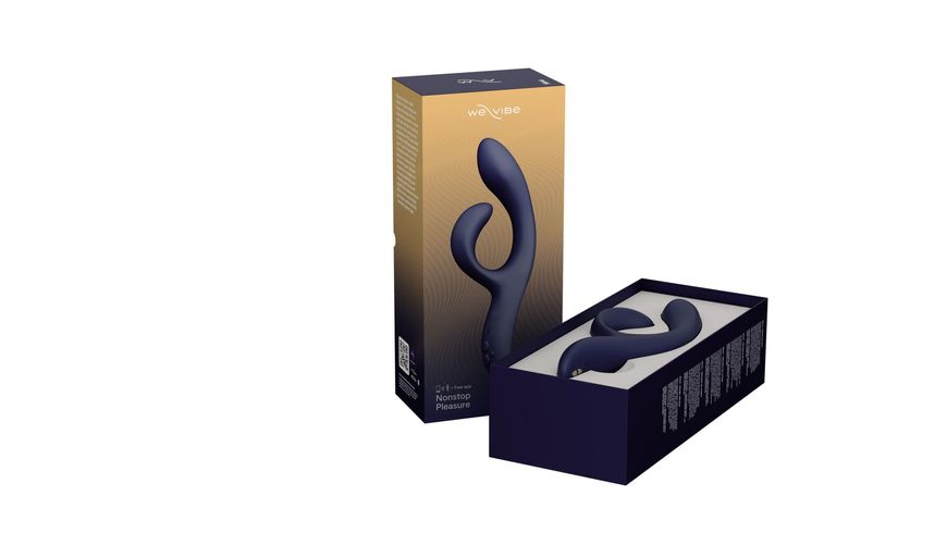 Смарт вібратор-кролик We-Vibe Nova Midnight Blue, ергономічний, регульований кут нахилу стовбура