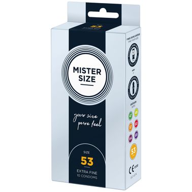 Презервативи Mister Size - pure feel - 53 (10 condoms), товщина 0,05 мм