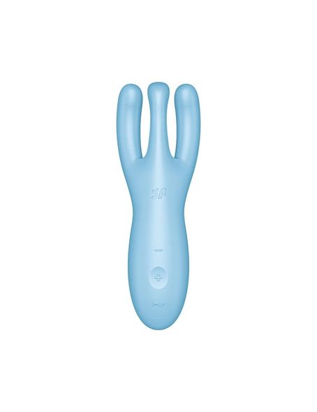 Кліторальний смарт вібратор Satisfyer Threesome 4 Blue з трьома пальчиками