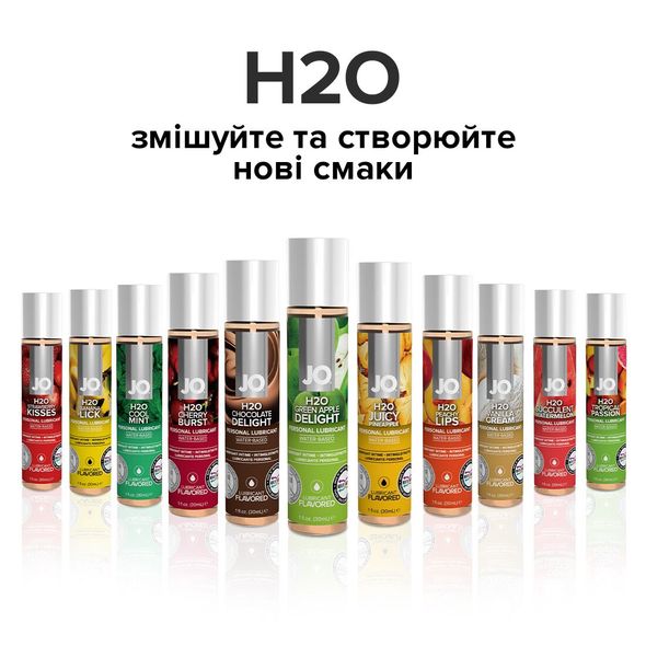 Змазка на водній основі System JO H2O — Green Apple (30 мл) без цукру, рослинний гліцерин