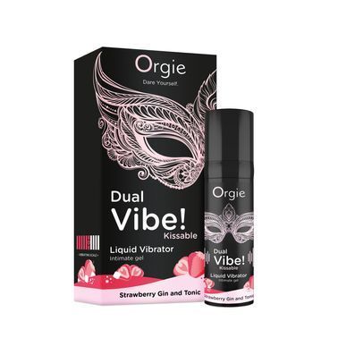 Жидкий вибратор Orgie Dual Vibe!, клубника