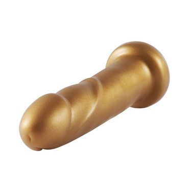 Золотой фаллоимитатор Hismith 6.8&Prime; Golden Silicone Dildo, система KlicLok