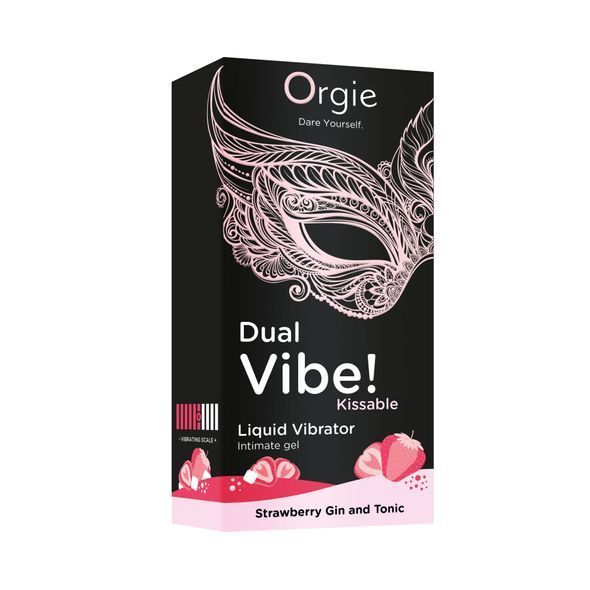Жидкий вибратор Orgie Dual Vibe!, клубника