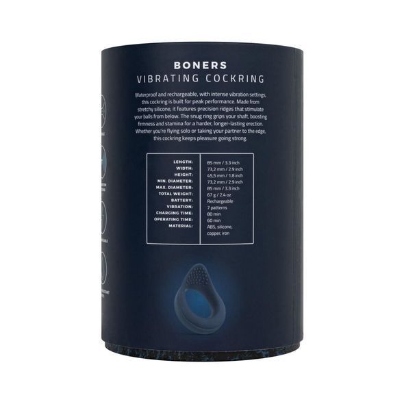 Ерекційне кільце Boners Vibrating Cock Ring with Perineum Stimulation