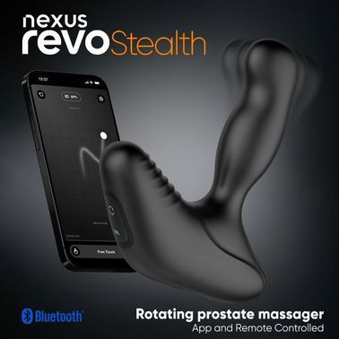 Смарт-масажер простати Nexus Revo Stealth with APP, вібрація+ротація, пульт ДУ, до 10 годин роботи
