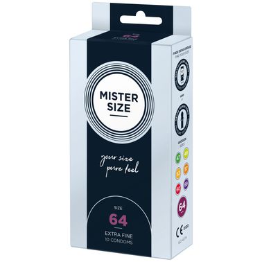 Презервативы Mister Size - pure feel - 64 (10 condoms), толщина 0,05 мм