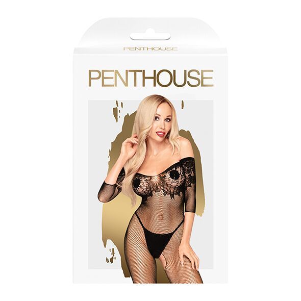 Бодістокінг з імітацією ліфа Penthouse - High Profile Black S/L