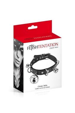 Нашийник c дзвіночками Fetish Tentation Choker Bells, екошкіра