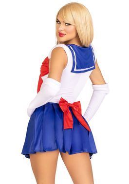 Эротический костюм Сейлор Мун Leg Avenue Sexy Sailor XS, платье, перчатки, бант, XS/S