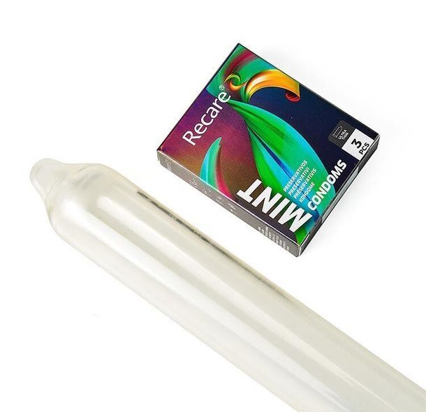 Презервативы Holographic Recare Ultra Thin Mint Condoms 3 шт, ультратонкие, аромат: мята