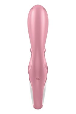 Смартвібратор-кролик Satisfyer Hug Me Pink, 2 мотори, діаметр 4,2см, широка кліторальна частина