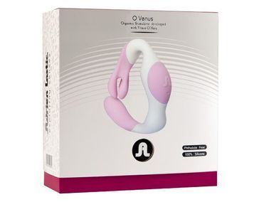 Вибратор Adrien Lastic O Venus, Белый/розовый, Білий/рожевий