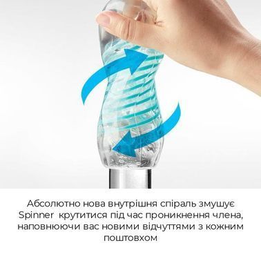Мастурбатор Tenga Spinner 02 Hexa с упругой стимулирующей спиралью внутри, стандартная спираль