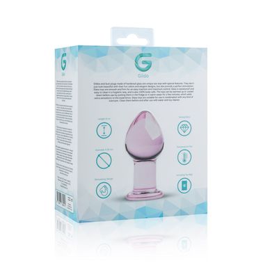 Розовая анальная пробка из стекла Gildo Pink Glass Buttplug No. 27