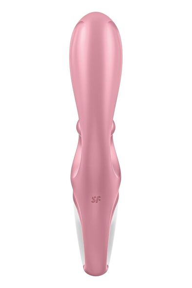 Смарт вибратор кролик Satisfyer Hug Me Pink, 2 мотора, диаметр 4,2см, широкая клиторальная часть