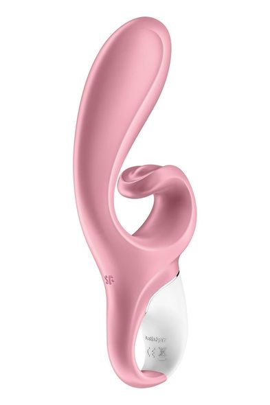 Смарт вибратор кролик Satisfyer Hug Me Pink, 2 мотора, диаметр 4,2см, широкая клиторальная часть