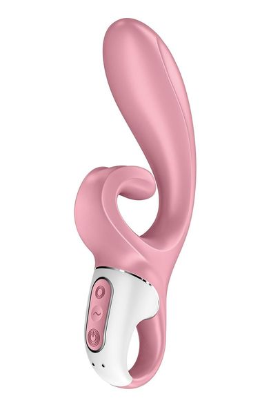 Смарт вибратор кролик Satisfyer Hug Me Pink, 2 мотора, диаметр 4,2см, широкая клиторальная часть