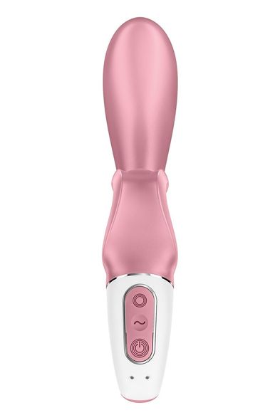 Смарт вибратор кролик Satisfyer Hug Me Pink, 2 мотора, диаметр 4,2см, широкая клиторальная часть