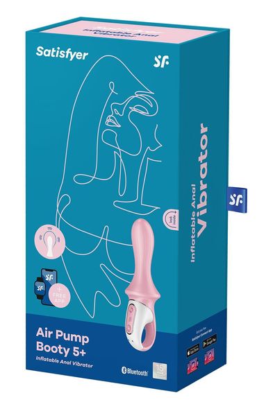 Анальный смарт-вибратор Satisfyer Air Pump Booty 5+, надувается