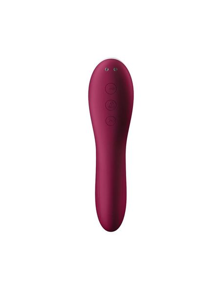 Вакуумний стимулятор із вібрацією Satisfyer Dual Crush Wine Red