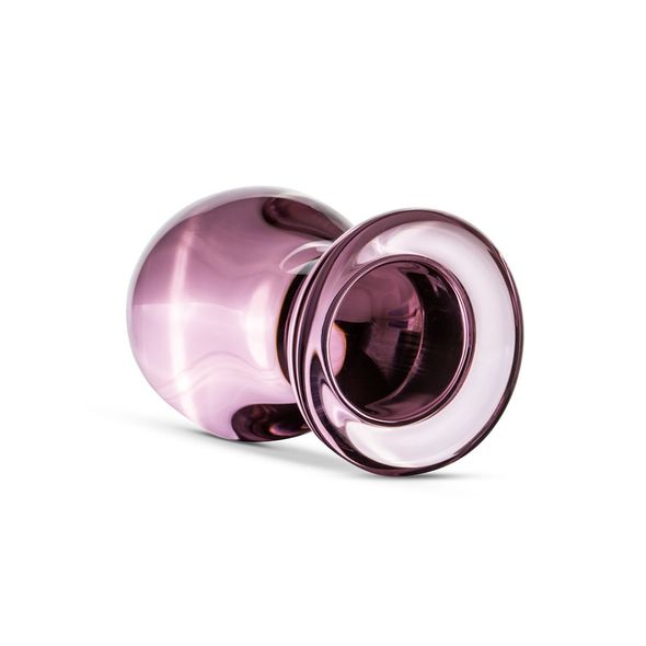 Рожева анальна пробка зі скла Gildo Pink Glass Buttplug