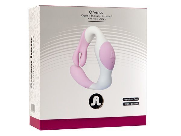 Вибратор Adrien Lastic O Venus, Белый/розовый, Білий/рожевий