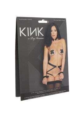 Комплект ременів для бондажу Leg Avenue Harness & wrist restraints One size Black, чокер