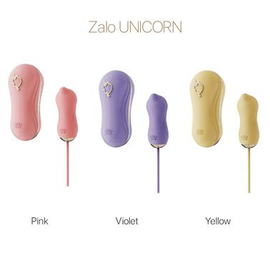 Набор 2в1 Zalo — UNICORN Violet, виброяйцо + вакуумный стимулятор