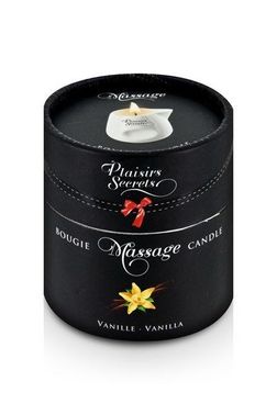 Масажна свічка Plaisirs Secrets Vanilla (80 мл) подарункове паковання, керамічний посуд