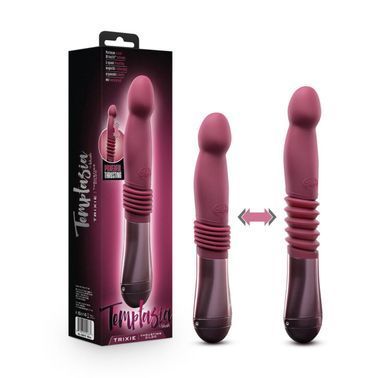 Пульсатор для точки G Blush Temptasia &ndash; Trixie Thrusting Dildo &ndash; Wine Red, 3 швидкості
