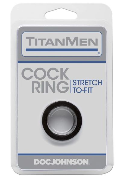 Ерекційне кільце Doc Johnson Titanmen Tools - Cock Ring - Black