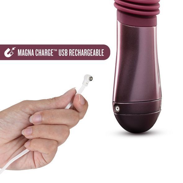 Пульсатор для точки G Blush Temptasia &ndash; Trixie Thrusting Dildo &ndash; Wine Red, 3 швидкості