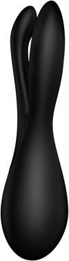 Кліторальний вібратор Satisfyer Threesome 2 Violet, 3 гнучкі пальчики, 3 мотори, Чорний
