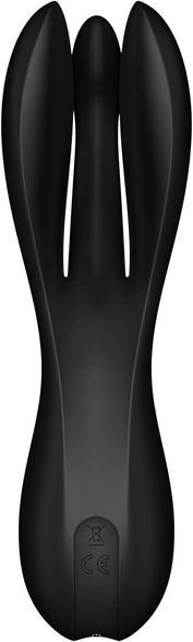 Кліторальний вібратор Satisfyer Threesome 2 Violet, 3 гнучкі пальчики, 3 мотори, Чорний