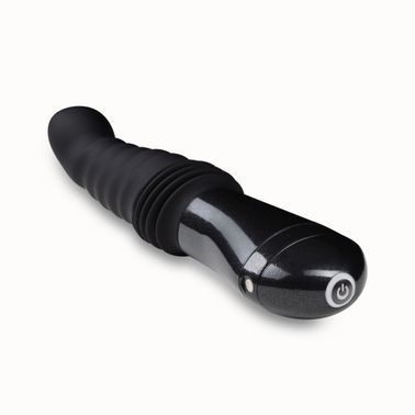Пульсатор Blush Temptasia &ndash; Lazarus Thrusting Dildo &ndash; Black, ребристий стовбур, 3 швидкості