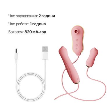 Набор 3в1 Zalo — UNICORN Set Pink, виброяйцо, пульсатор, вакуумный стимулятор