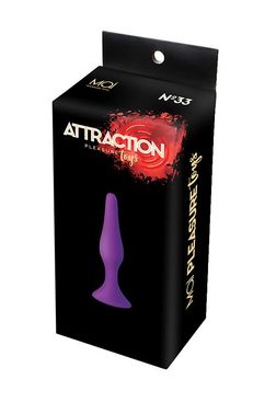 Анальная пробка на присоске MAI Attraction Toys №33 Purple, длина 11,5cм, диаметр 3см