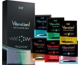 Набір пробників рідкого вібратора Intt Vibration Six Flavor Mix (12 по 5 мл)