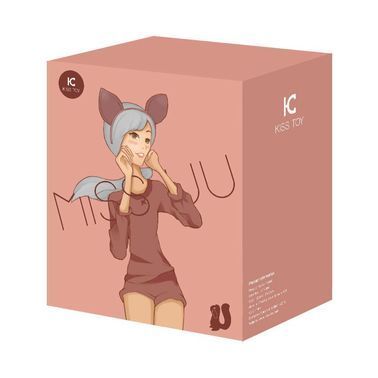 Вакуумный стимулятор с вибрацией KisToy Miss UU Pink, игрушка 2-в-1, Помаранчевий, Помаранчевий