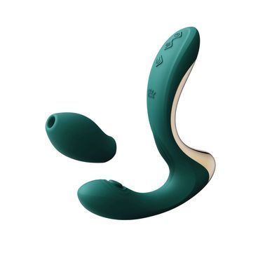 Вібратор-пульсатор з вакуумною насадкою Zalo &ndash; Talis G-Spot PulseWave Vibrator Velvet Purple, Зелений