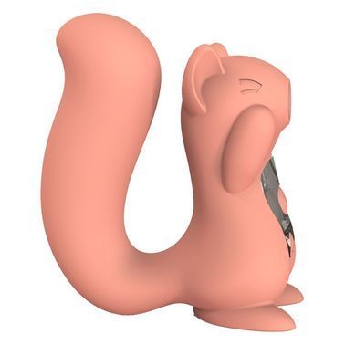 Вакуумный стимулятор с вибрацией KisToy Miss UU Pink, игрушка 2-в-1, Помаранчевий, Помаранчевий