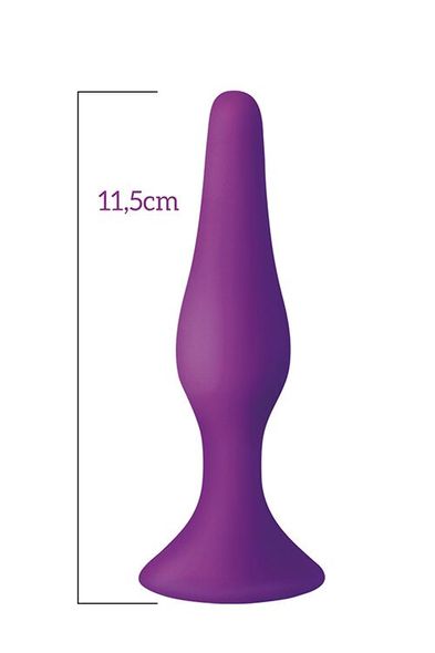 Анальная пробка на присоске MAI Attraction Toys №33 Purple, длина 11,5cм, диаметр 3см